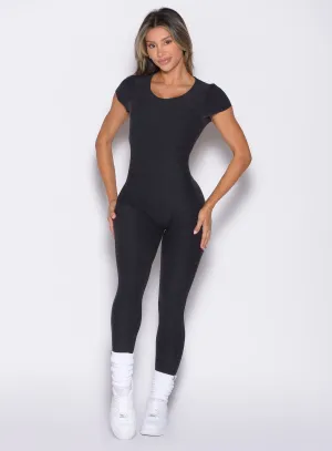 Open Back Tee Bodysuit Night Loose Sharp Bold