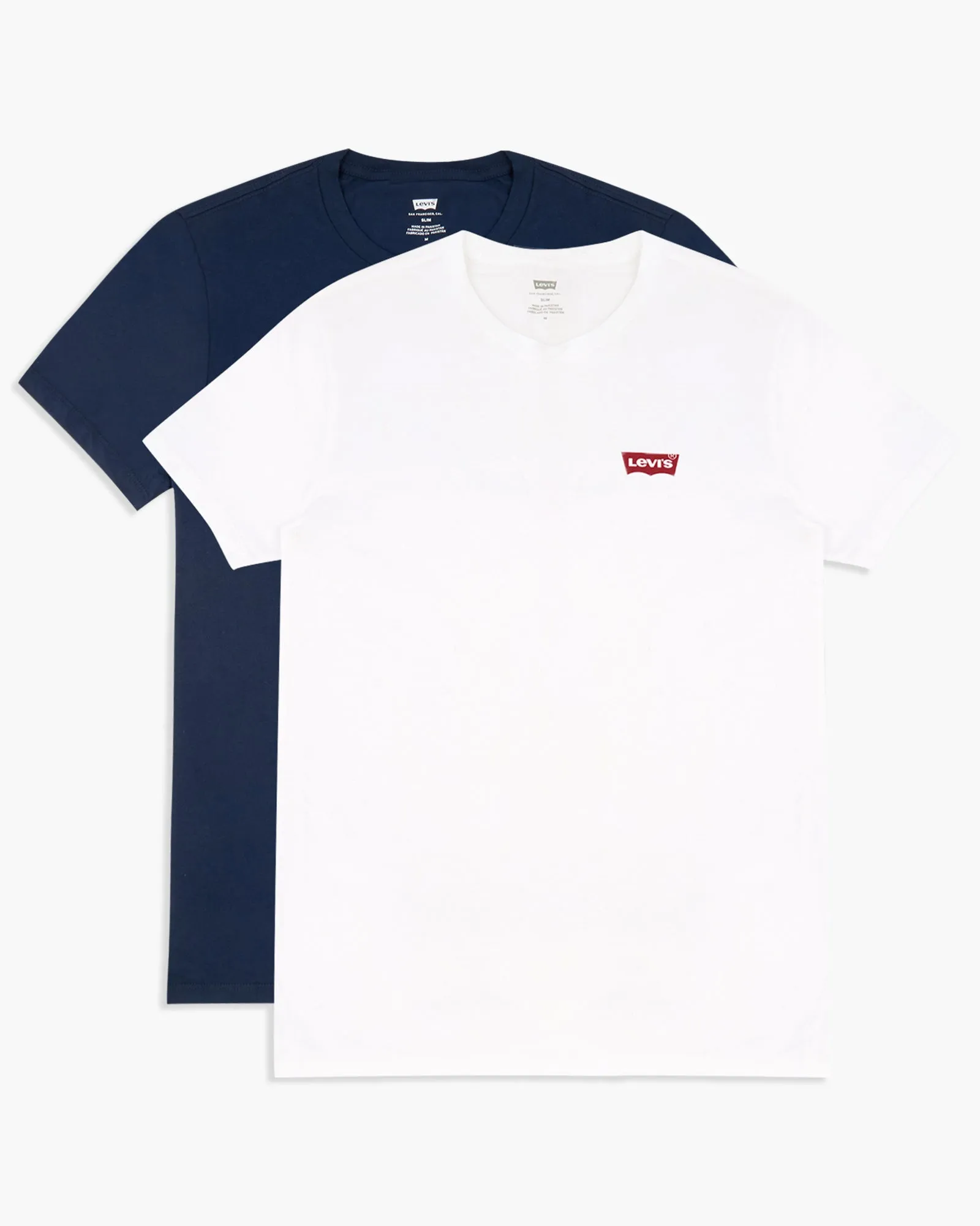 Levi's? 2-Pack Housemark Graphic Crewneck Tees - White / Blue Travel Essential