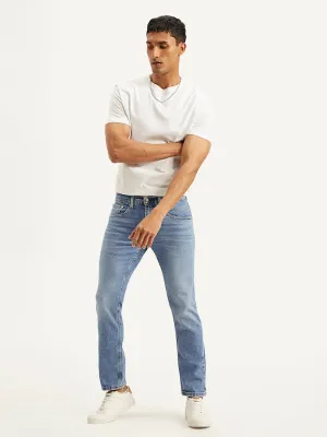 Spring Mood Party Look Classic Men's 65504 Light Blue Skinny Fit Mid Rise Jeans