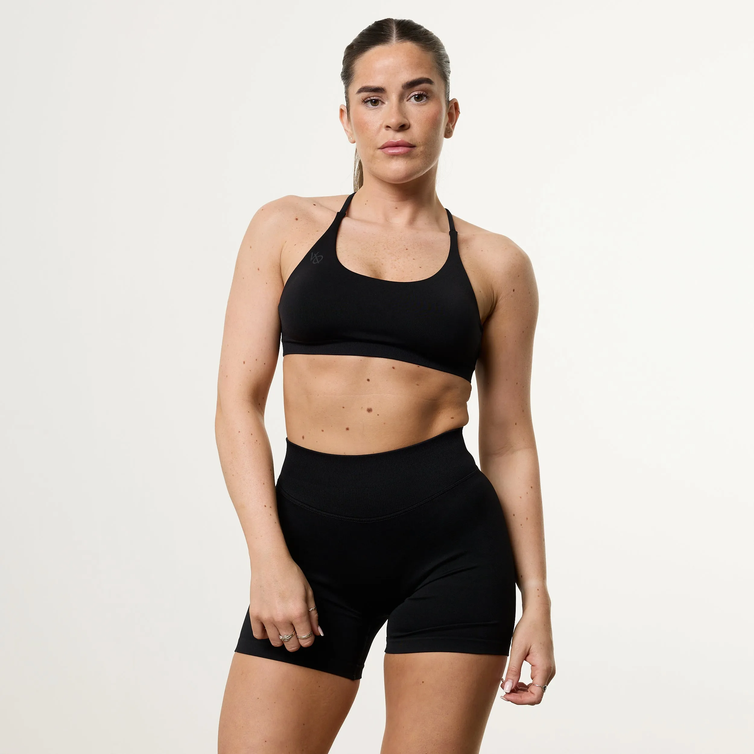 Vanquish Elevate V2 Black Seamless Cross Back Minimal Bra Seamless Structure