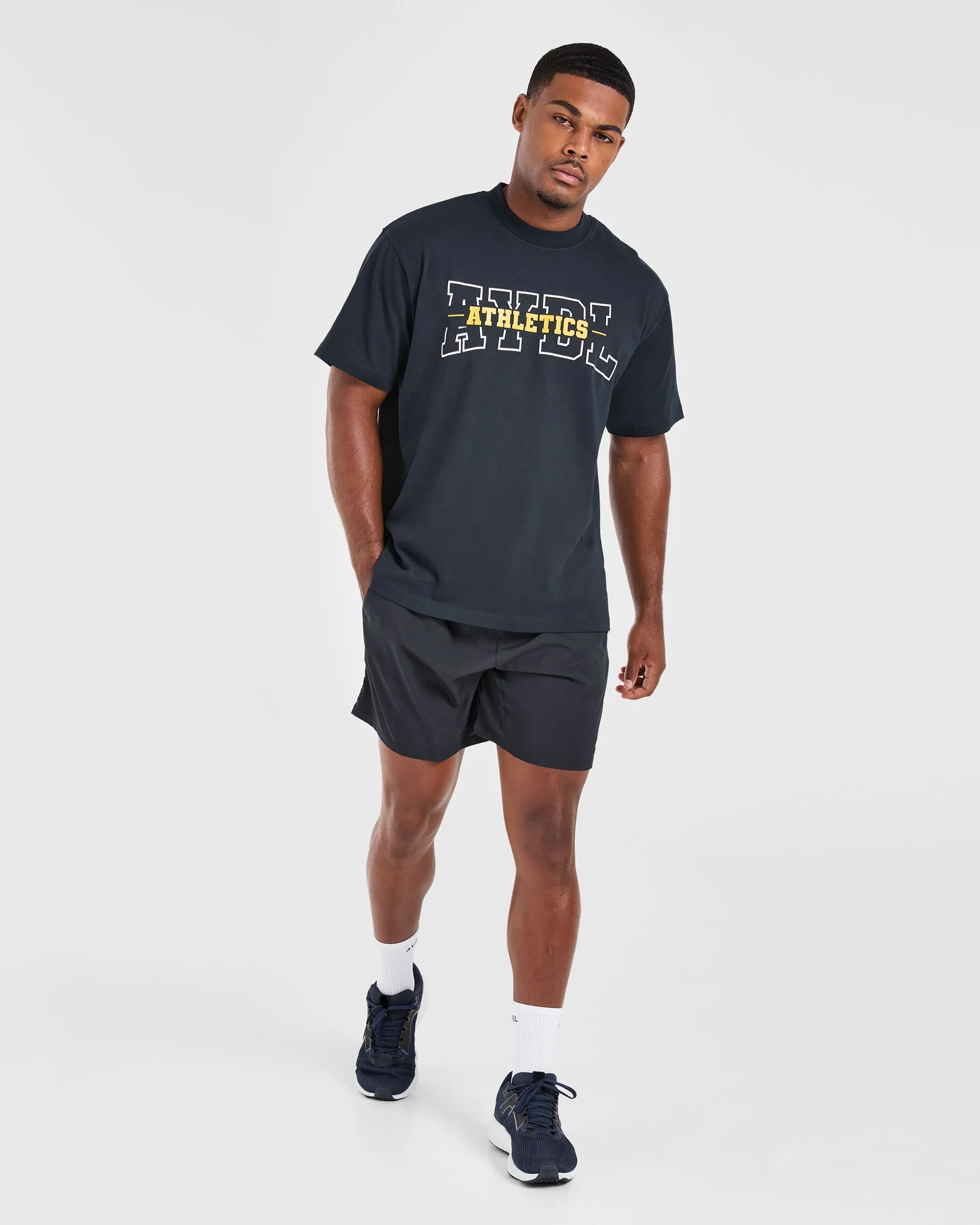 Anti-static Athletics Oversized T Shirt - Navy