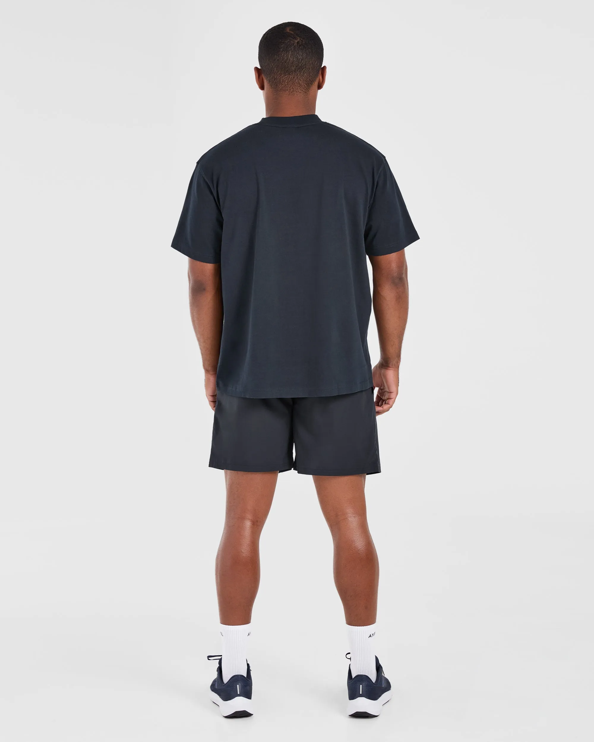 Athletics Oversized T Shirt - Navy Urban Fashion Look
