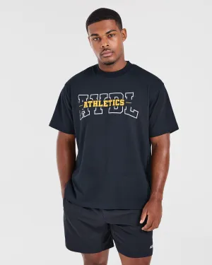 Street Trend Look Slim fit sleekness Athletics Oversized T Shirt - Navy