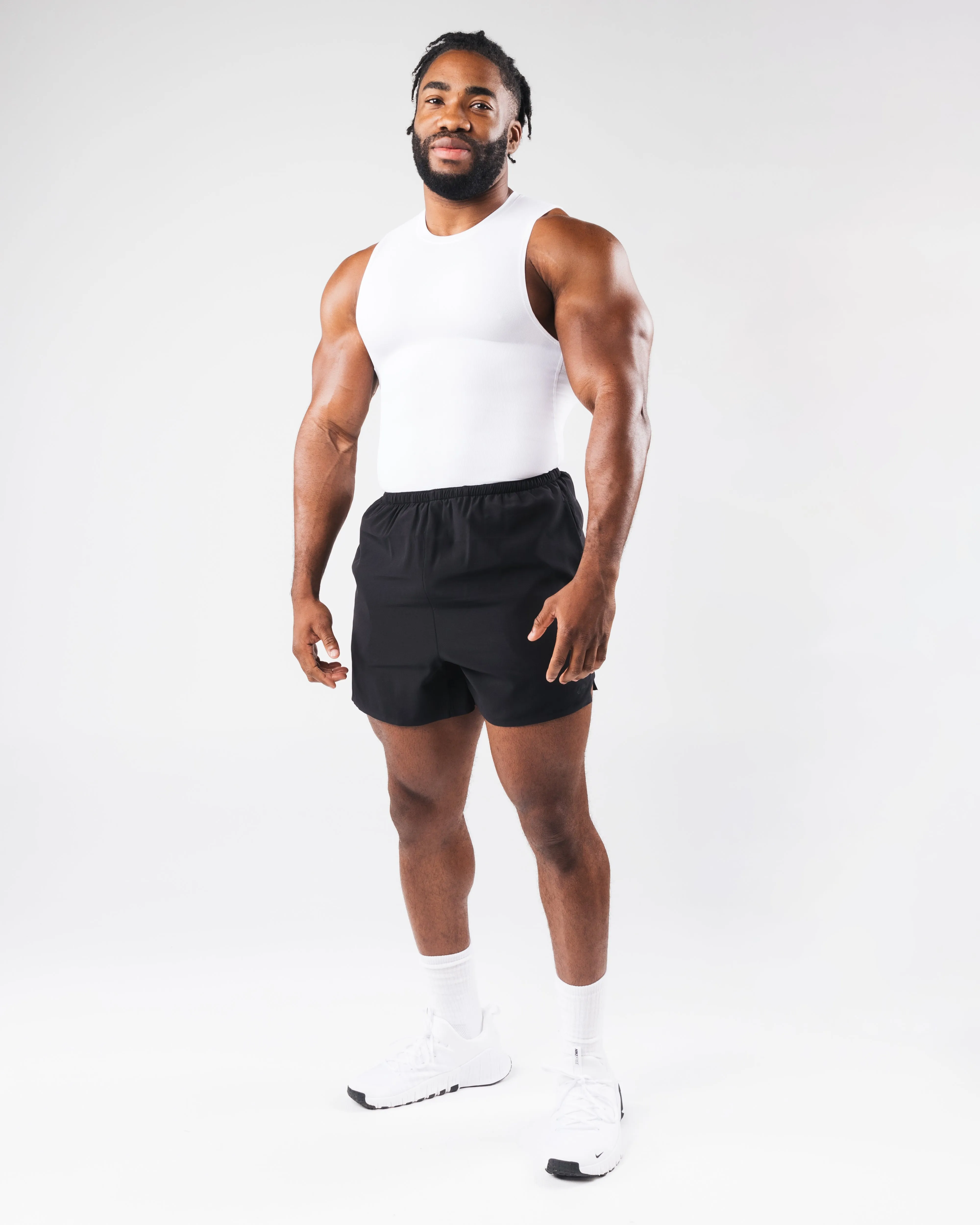 Multi Layer Protection V Neckline Options Power Tank - White
