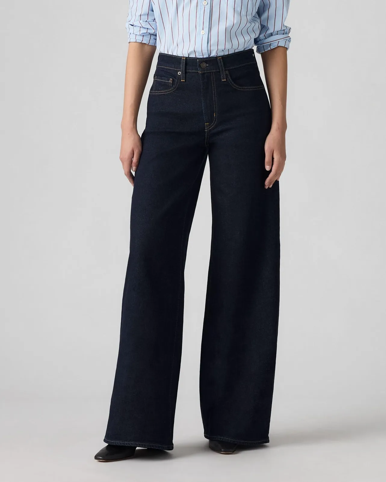 Levi's? Womens 728 High Rise Wide Leg Jeans - Retro Rinse LB Daily Go Stretch Classic Wear