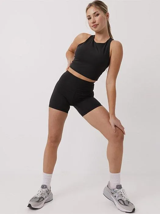Mellow Longline Bra in Black Athletic Wear
