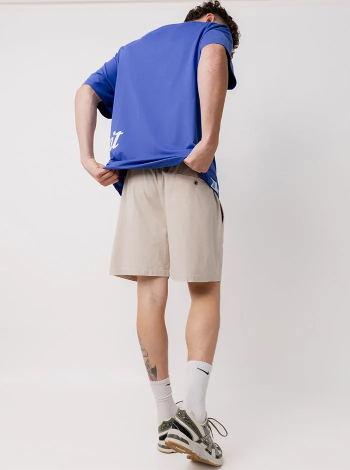 ribbed texture Retreat Shorts in Sand
