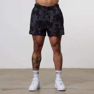 Quick Dry Material Vanquish Utility Black Camo 4" Shorts