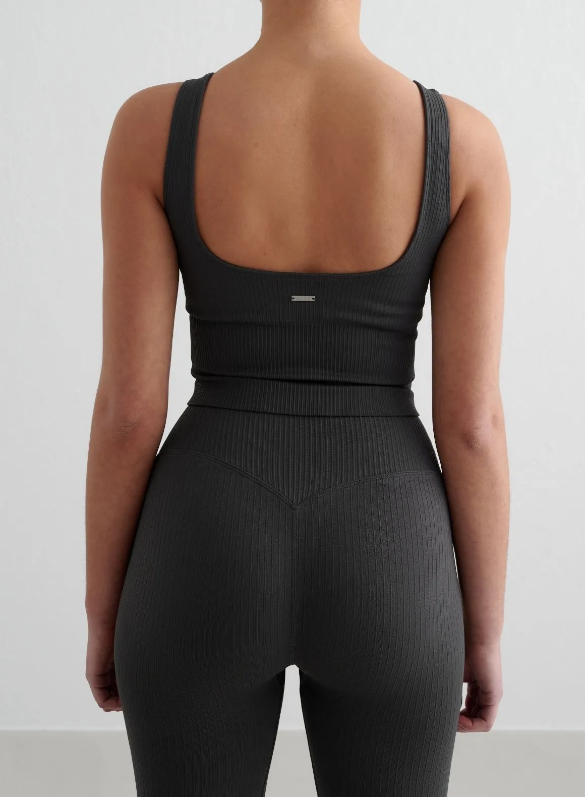 Expandable Non Restrictive Shadow Grey Ribbed Seamless Shaping Bralette
