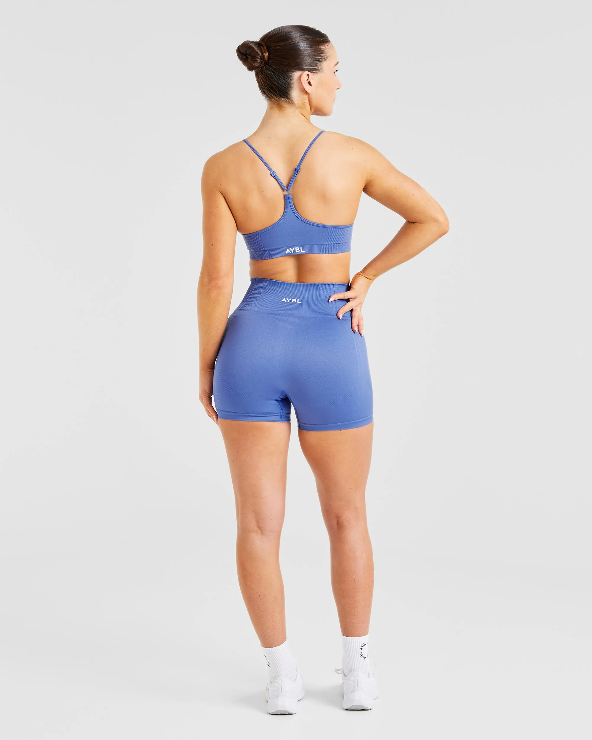 Balance V3 Seamless Strappy Sports Bra - Bright Cobalt Secure Closure