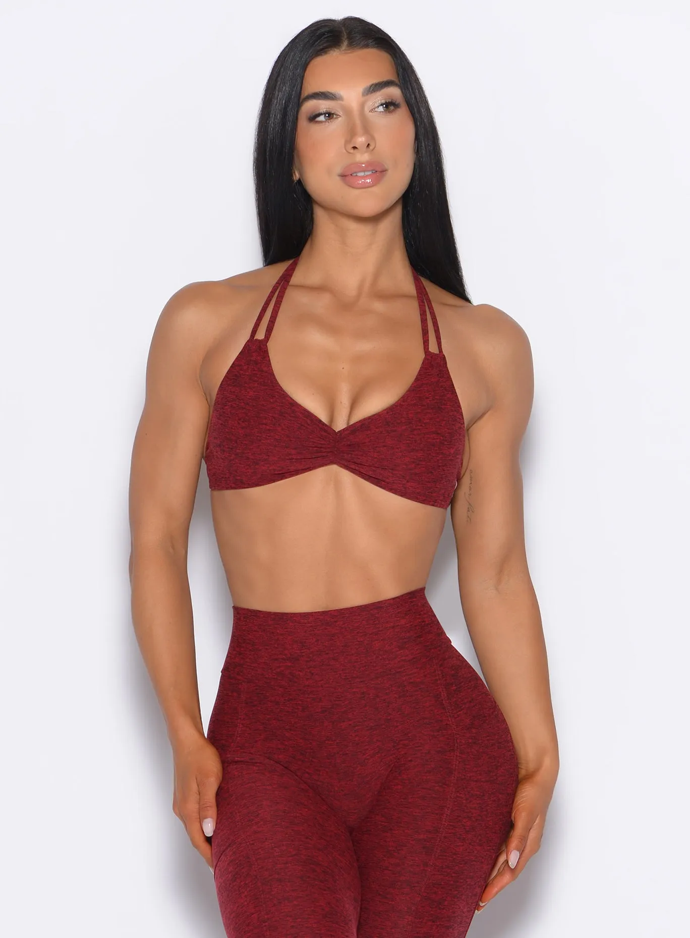 Thick straps seams Soft Spandex Butterfly Sports Bra