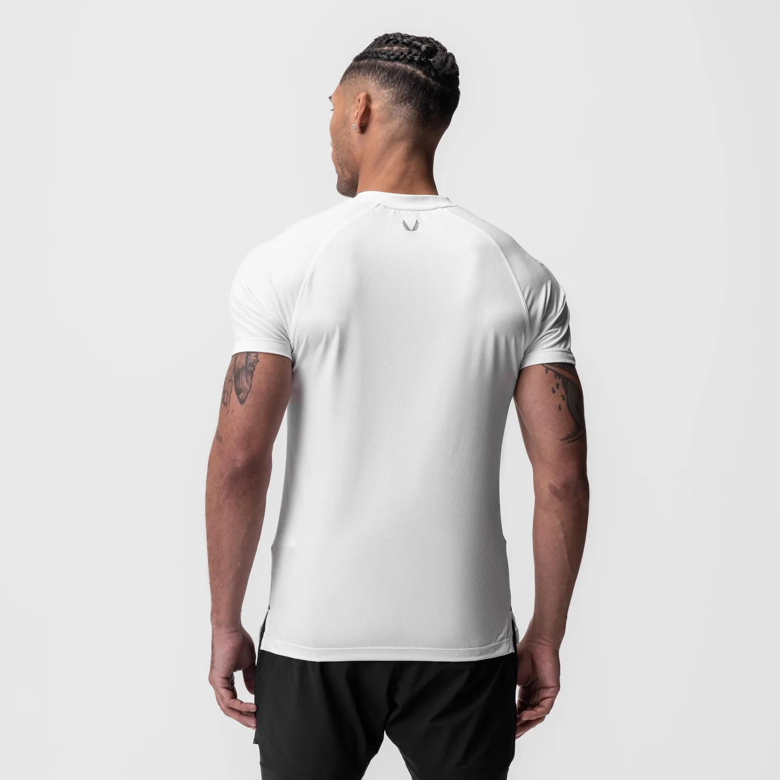 0918. AeroSilver? Fitted Tee - White Side Vent Design