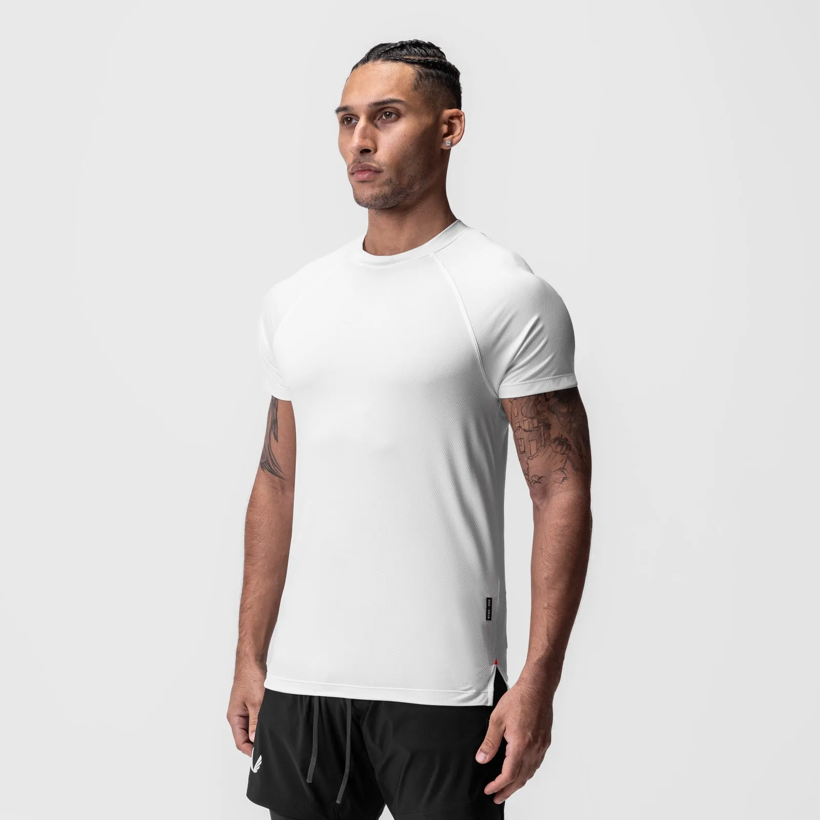 0918. AeroSilver? Fitted Tee - White Affordable accessibility Smooth Flatlock Stitching