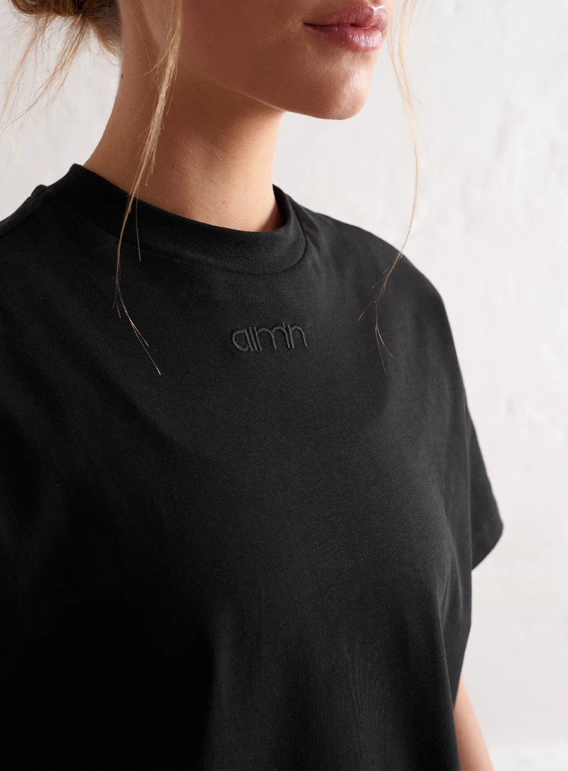 AntiPilling Treatment School Uniform Black Boyfriend T-shirt