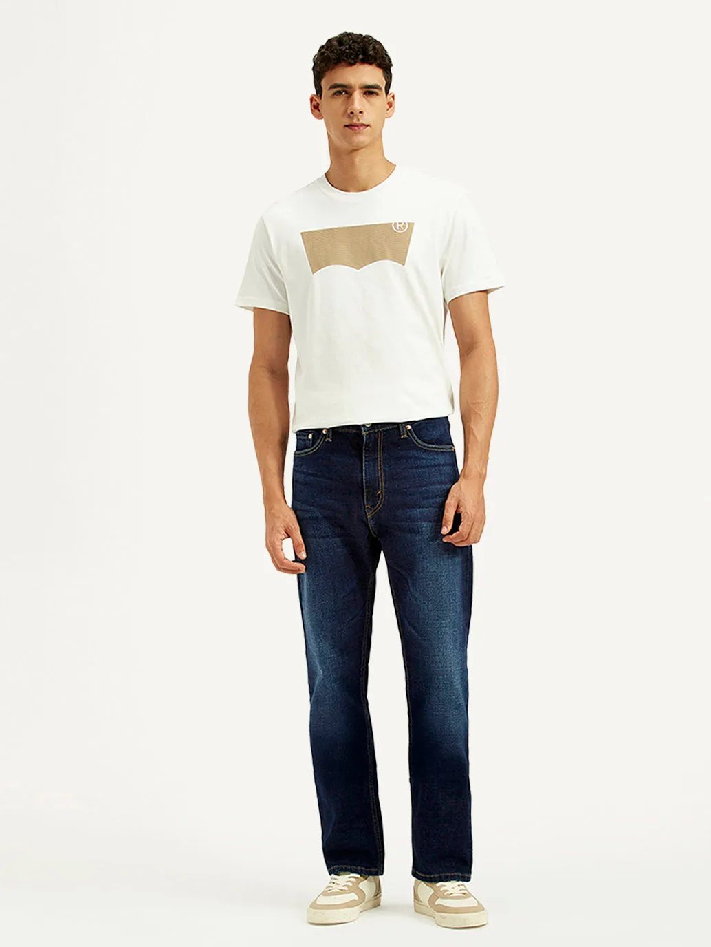 Men's 513 Indigo Slim Straight Fit Mid Rise Jeans Subtle Detail