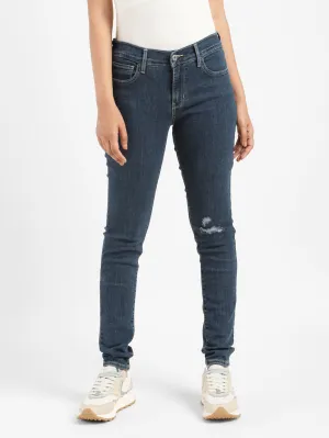 Women's 710 Blue Skinny Fit Mid Rise Jeans Weekend Warrior Elegant