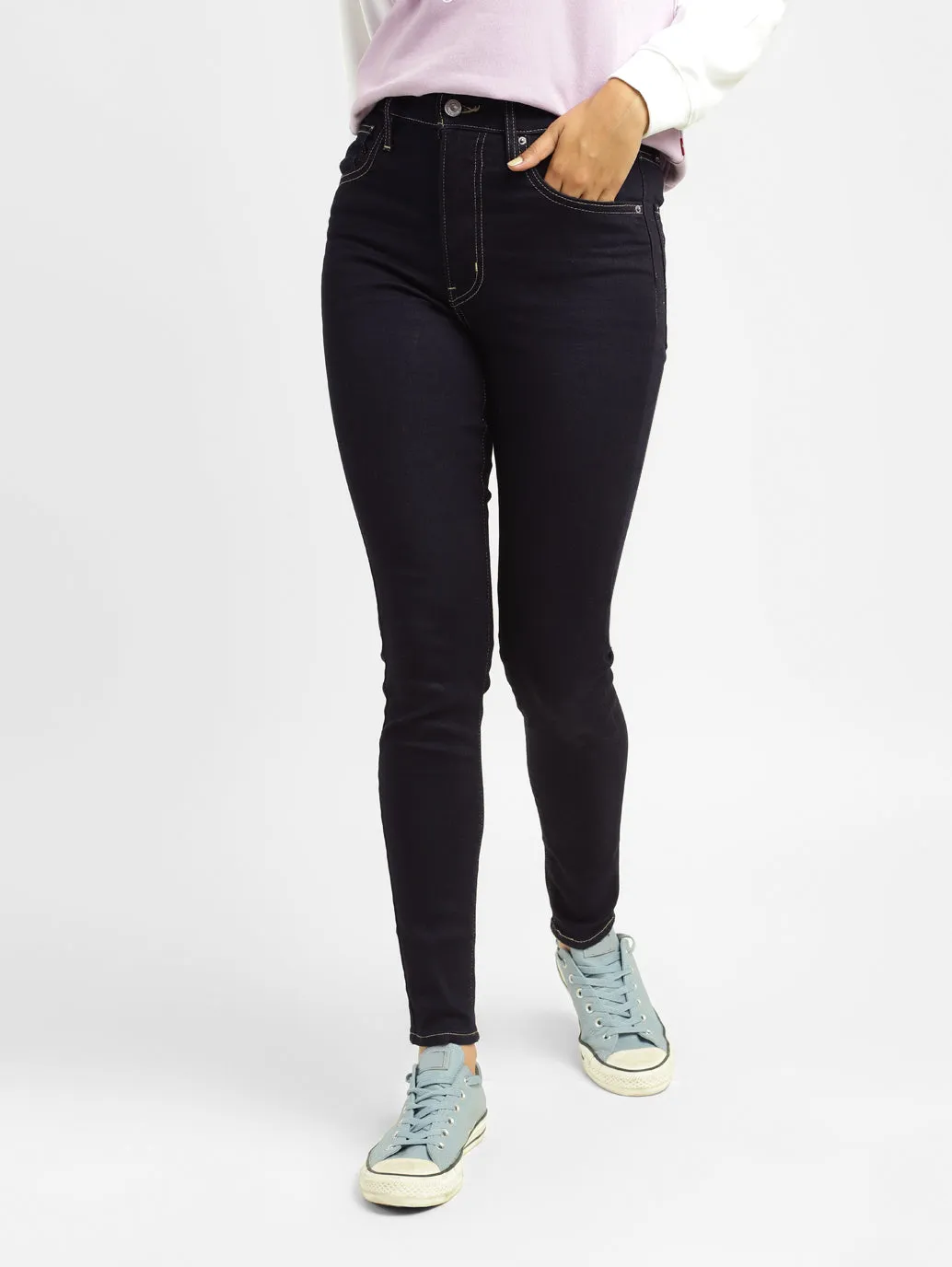 Plain Comfort Smooth Feel Women's Blue Mile High Wide Leg Fit High Rise Jeans