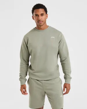 Essential Lightweight Sweater - Washed Sage Raglan sleeves Breathable mesh lining