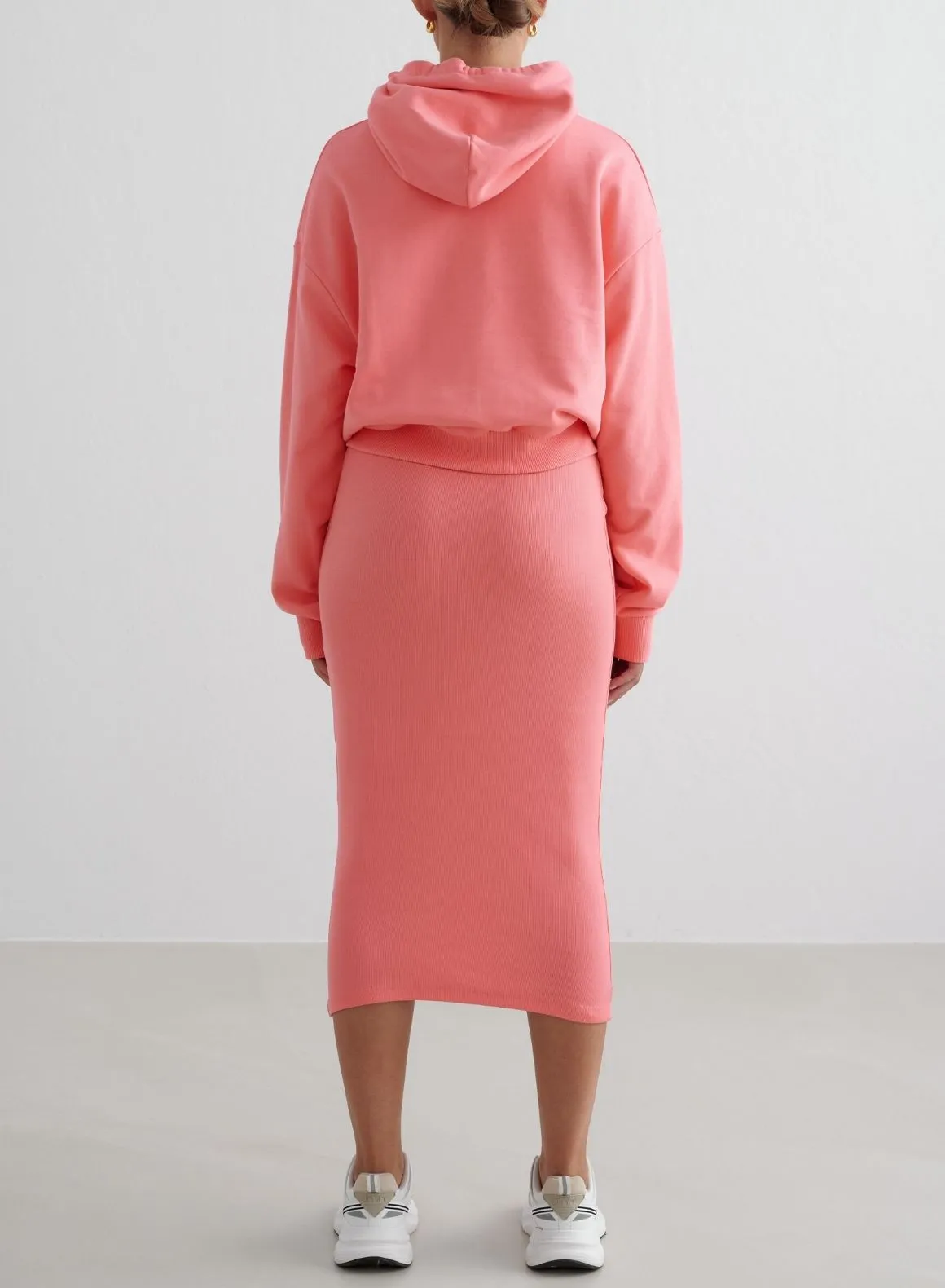 Retro Style Hibiscus Varsity Chunky Terry Hood