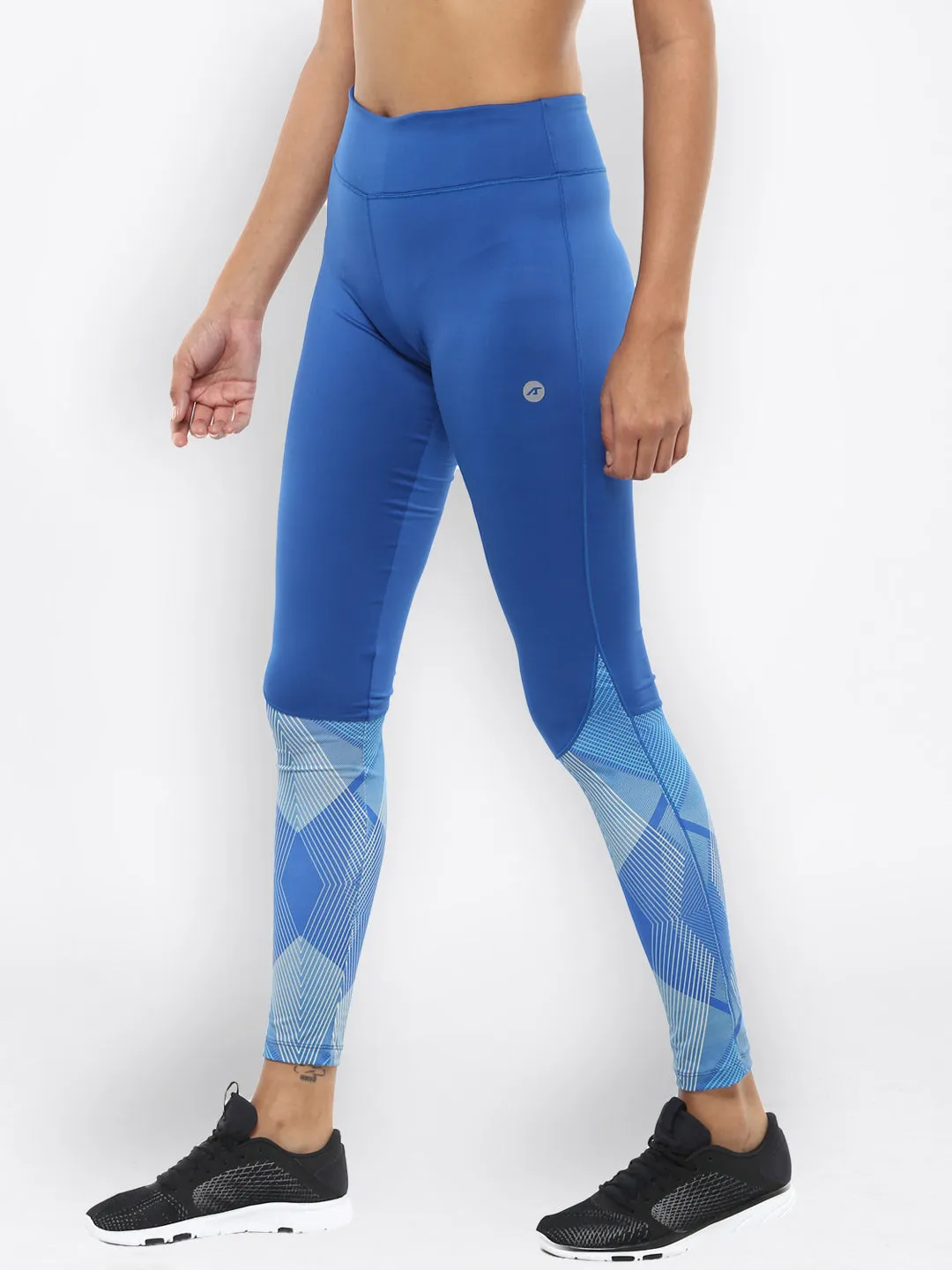Outdoor Lover Extra Soft Ultra light Alcis Women Blue Printed Training Leggings
