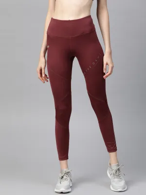 Flattering Cut Alcis Women Maroon Solid Cropped Tights
