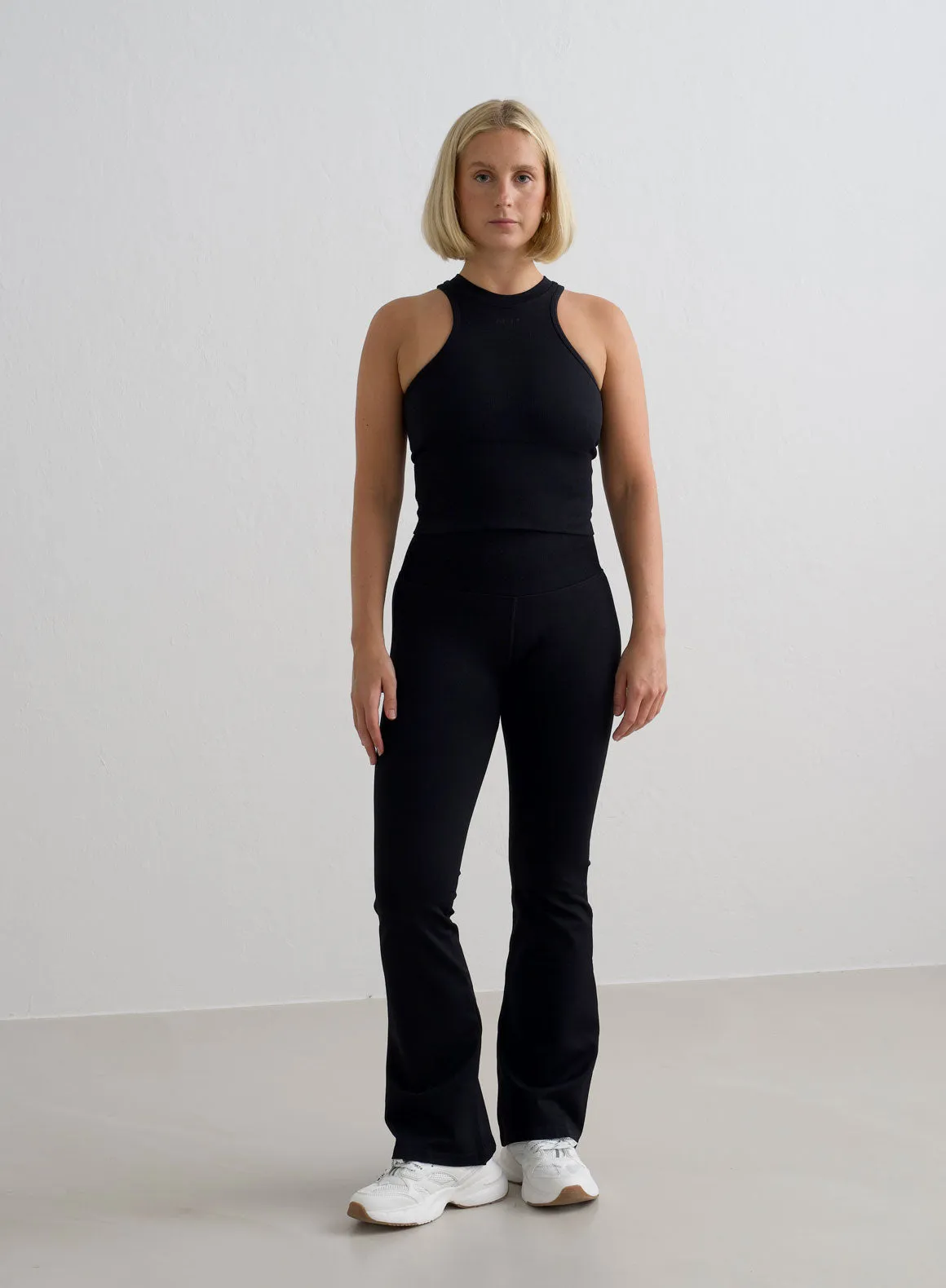 Mesh Panel Outdoor Running Black Shape Seamless Flare Petite Tights