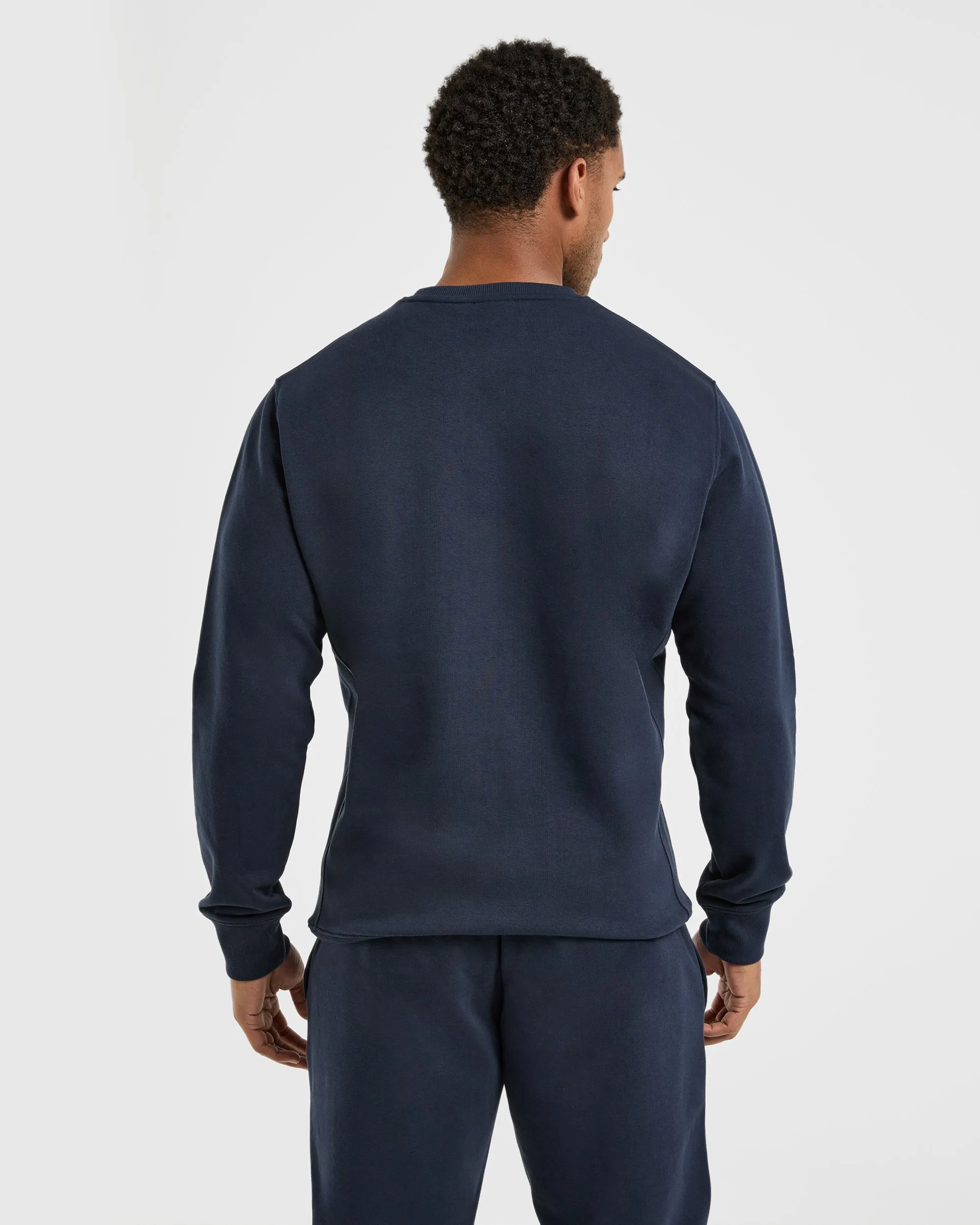 Essential Lightweight Sweater - Navy Low Impact Processing senior option
