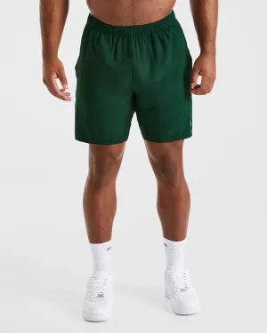 MultiPocket Design Chafe Free Edging Core 7" Shorts - Forest Green