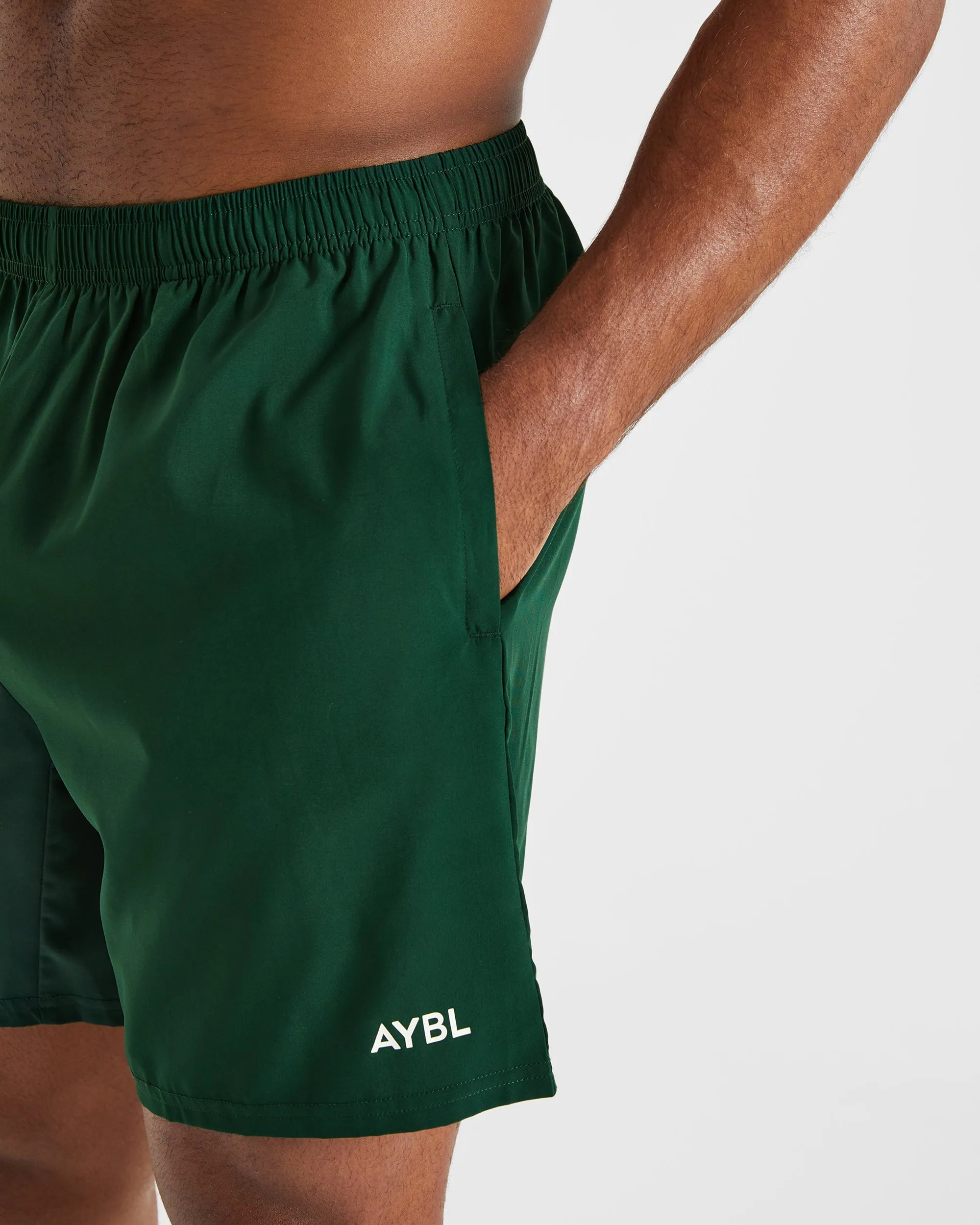 Core 7" Shorts - Forest Green Concert wear Leather Look