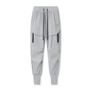 0690. Tetra-Lite? Tech High Rib Jogger - Slate Grey "Cyber" StainResistantFinish