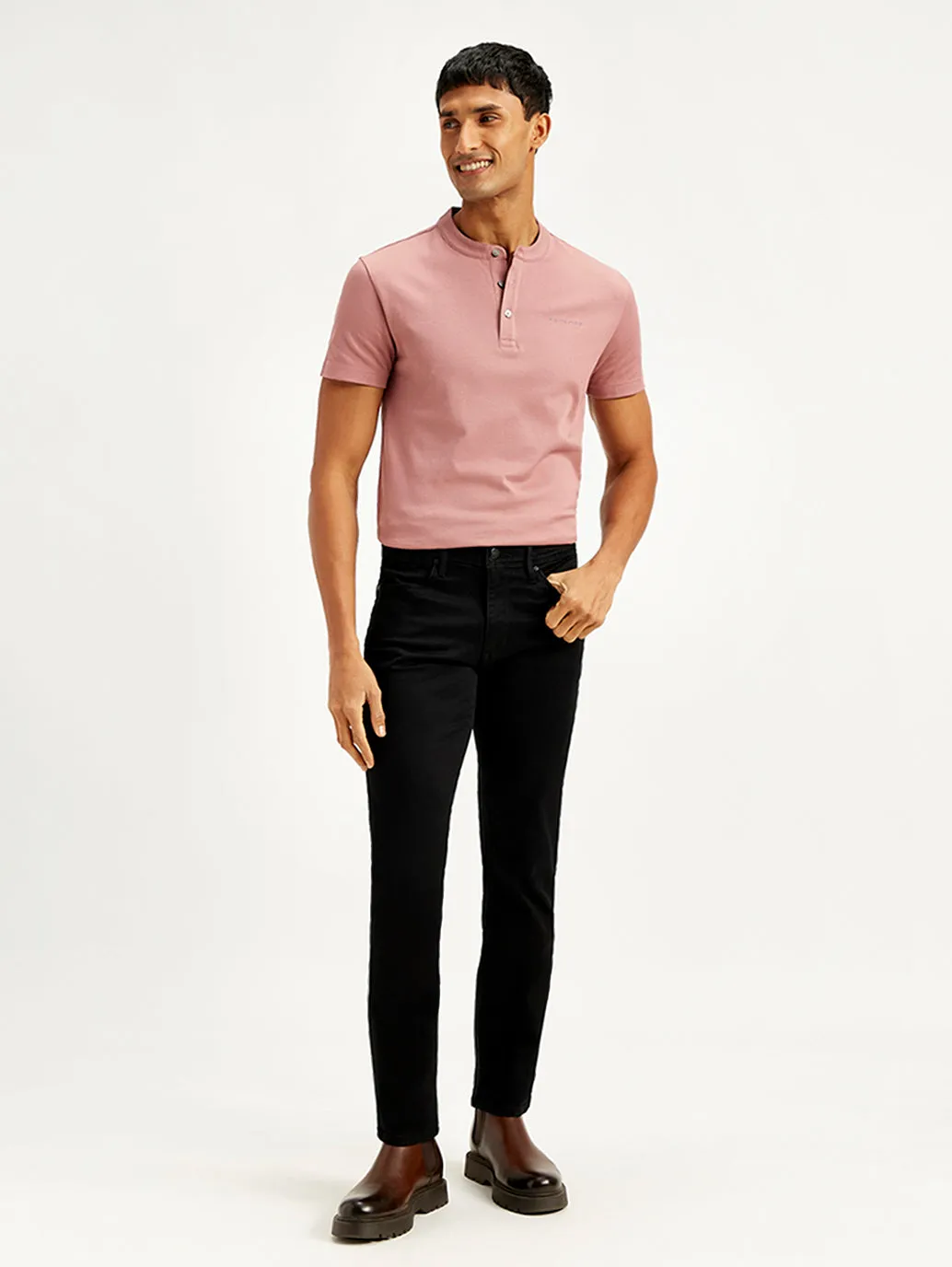 Men's Redloop 511 Black Slim Fit Mid Rise Jeans Stylish Touch
