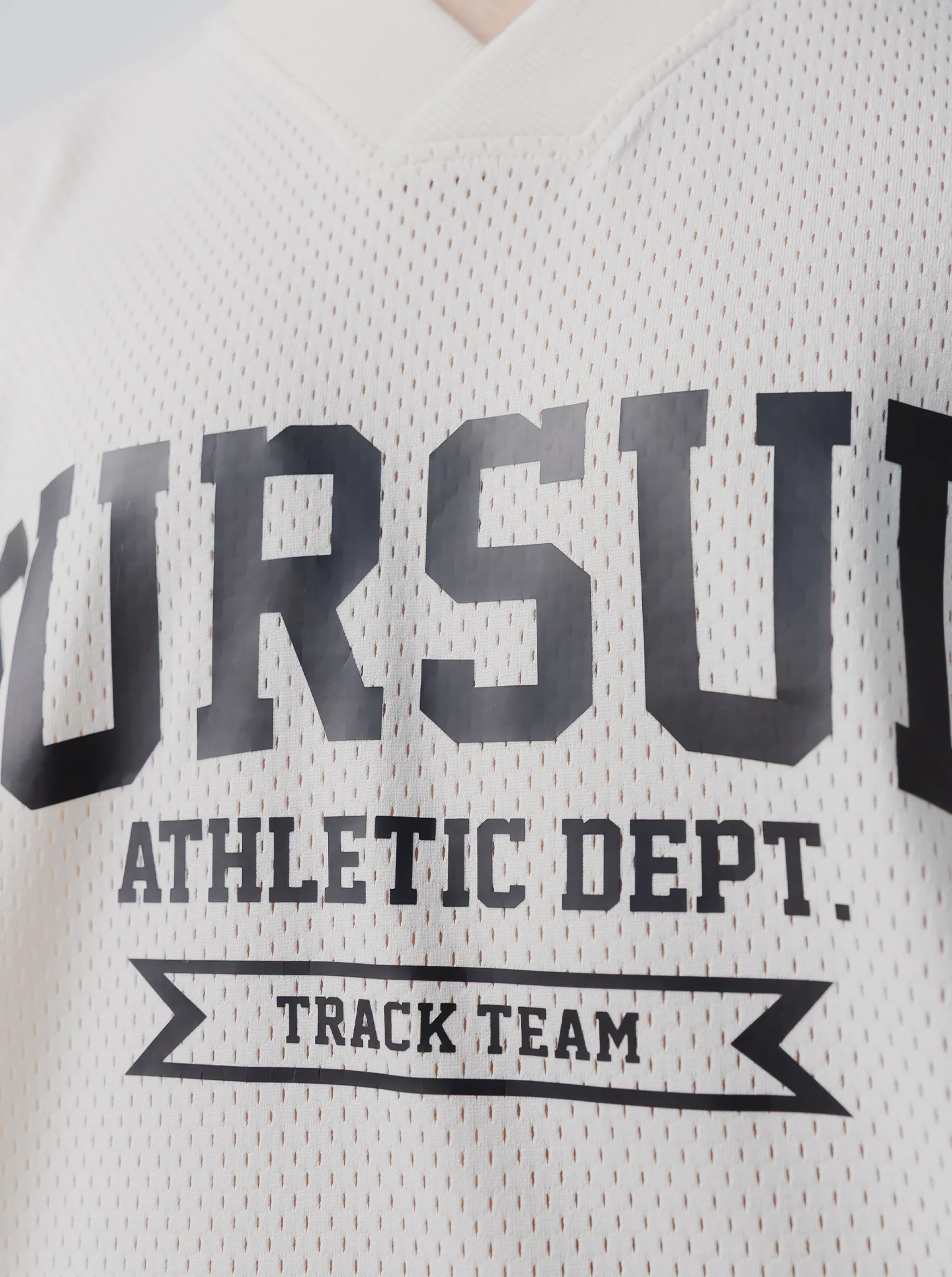 mountain style Fashion Day Varsity Mesh Jersey in Bone