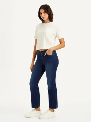 Women's 315 Blue Flared Fit High Rise Jeans Natural Fit