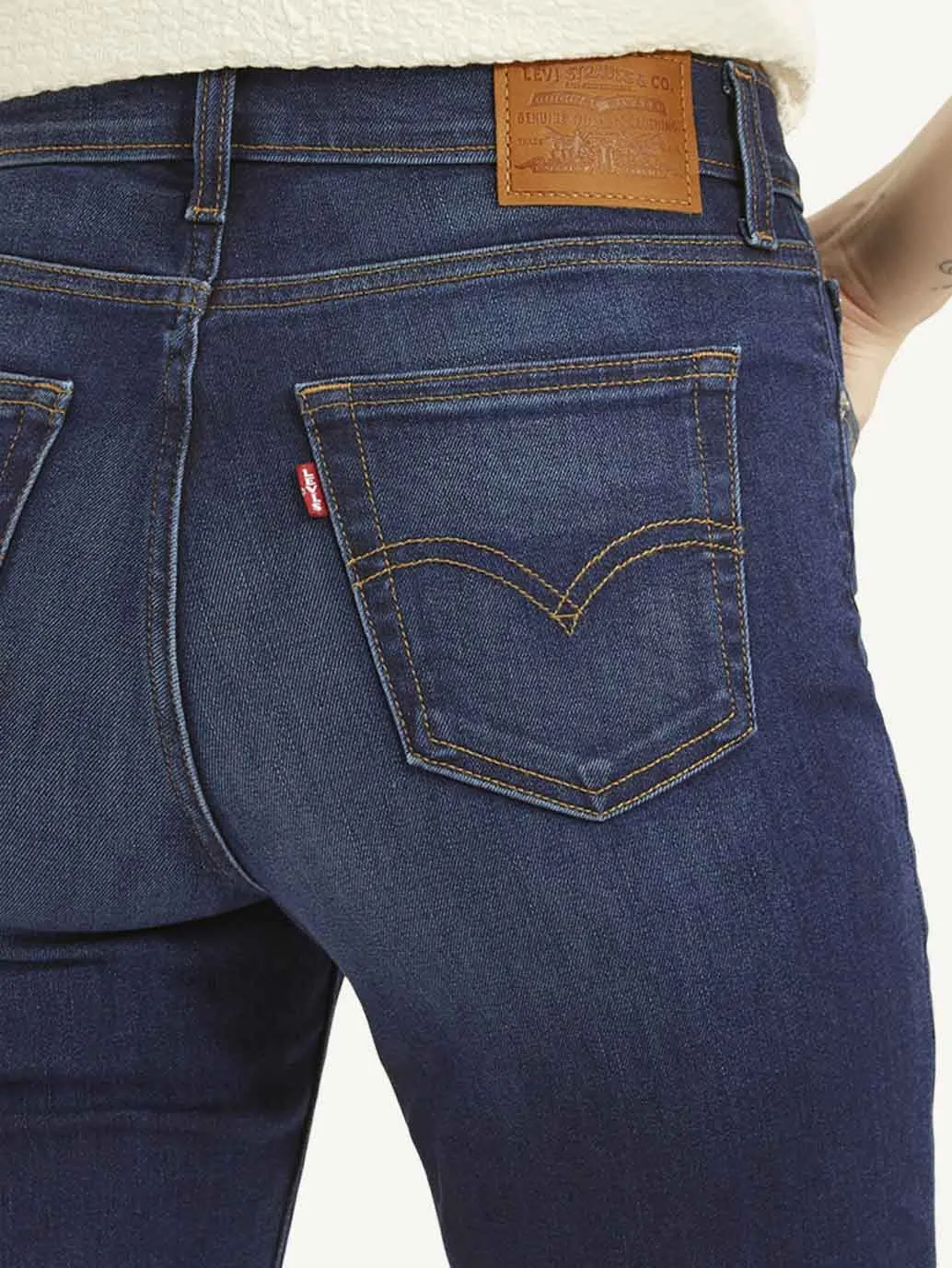 Low Maintenance Cool Classic Women's 724 Dark Blue Straight Fit High Rise Jeans