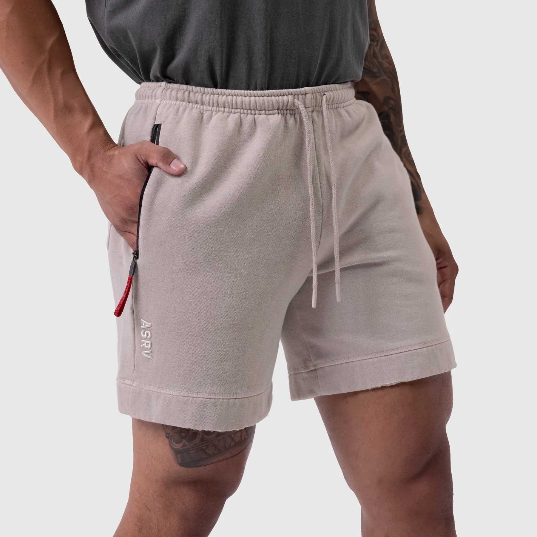 Designer Style 0921. Tech Essential? Sweat Short - Faded Chai