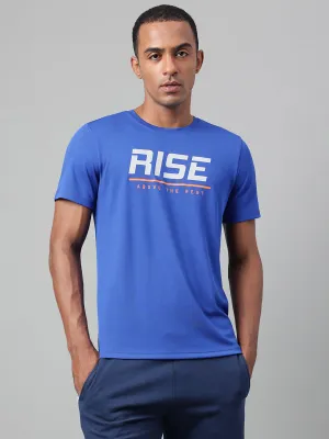 Alcis Men's Printed Scuba Anti-Static Drytech  Slim-Fit Training Tee Trend Glow