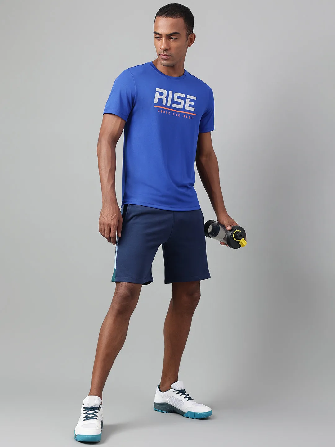 Alcis Men's Printed Scuba Anti-Static Drytech  Slim-Fit Training Tee QuickDryTechnology AntibacterialMaterial
