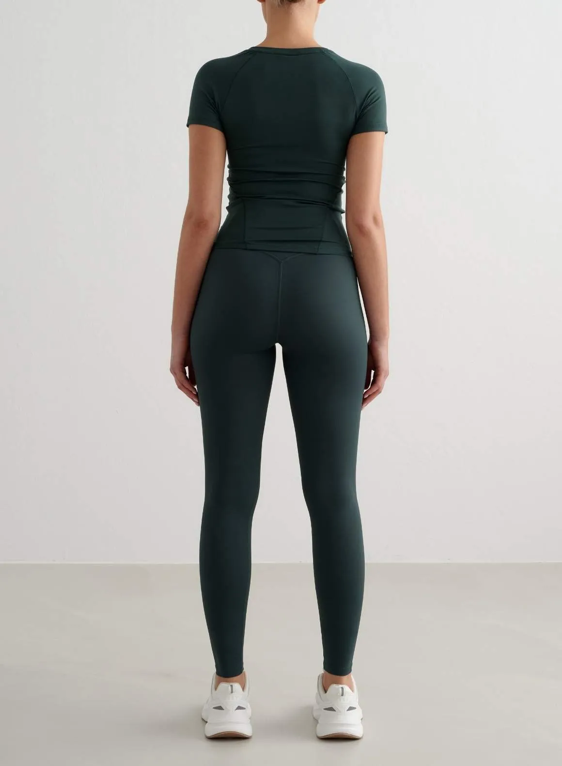Deep Emerald Soft Basic Short Sleeve Durable Knit Structure
