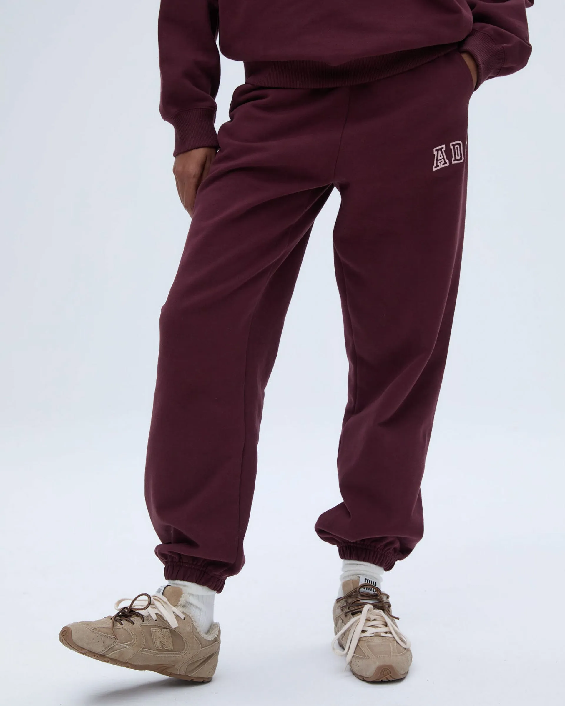Stain Release Finish ADA Sweatpants - Burgundy