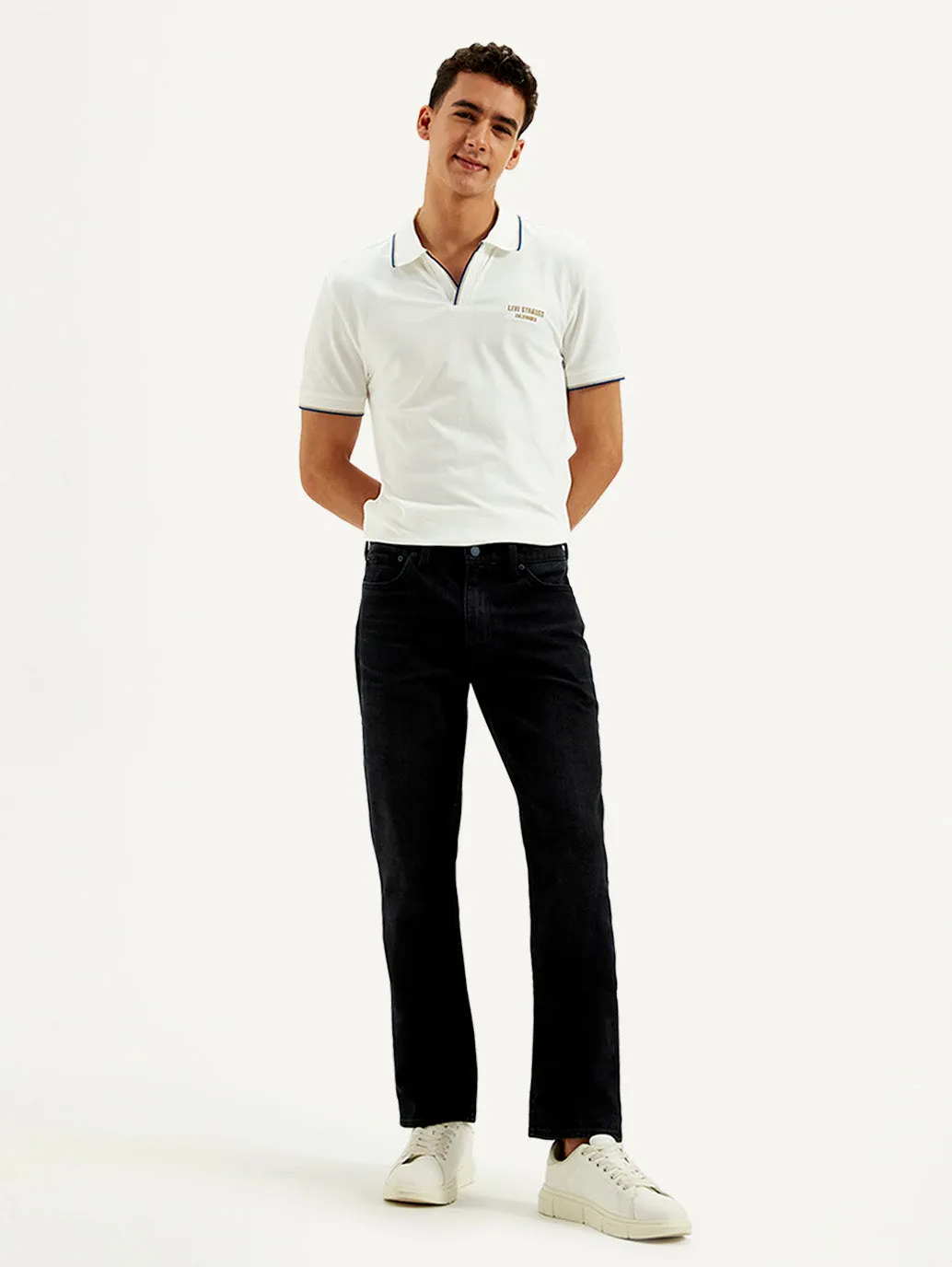 Weekend Style Rainy Day Cool Silhouette Men's 511 Black Slim Fit Mid Rise Jeans
