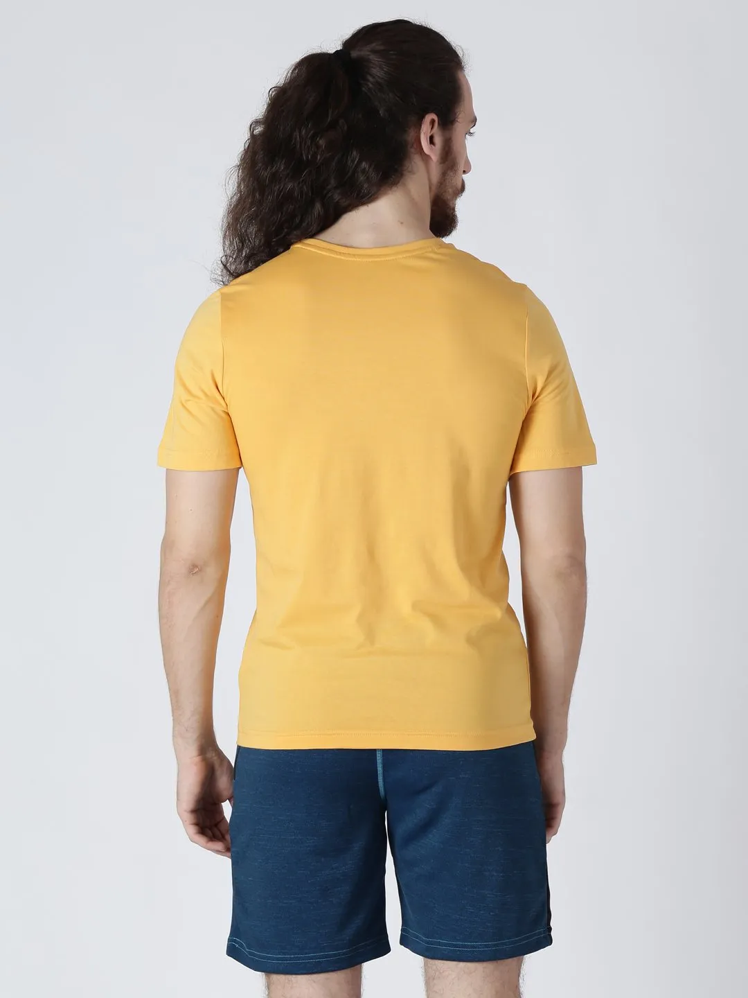 Campus Vibe Dance Flow Alcis Mens Printed Sweat Yellow T-Shirt-S-Yellow