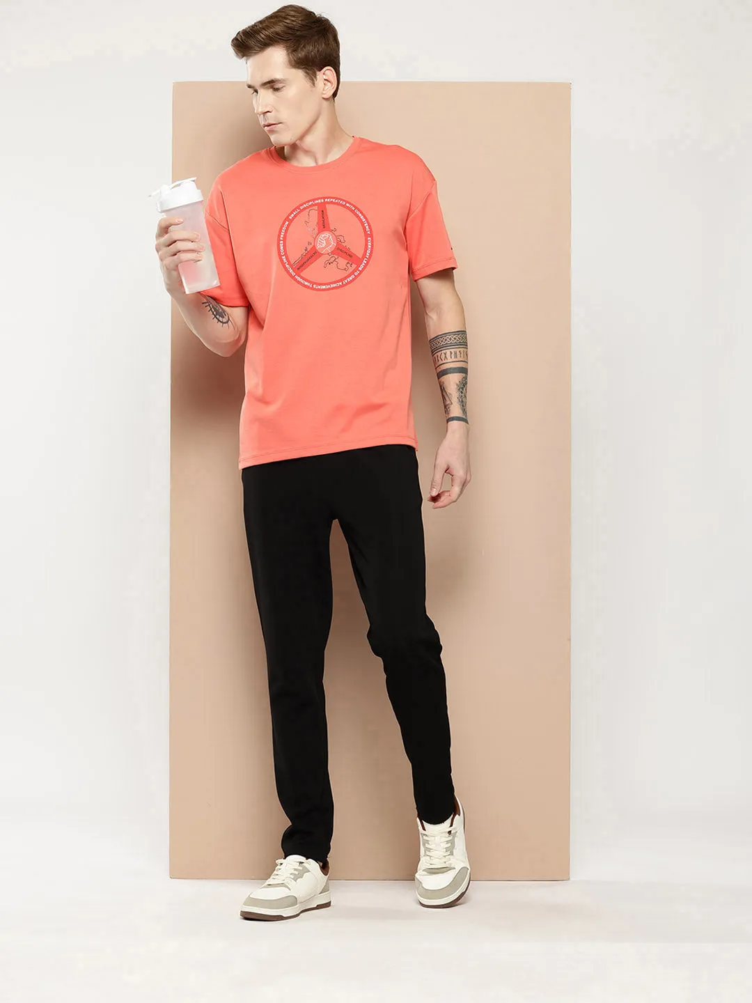 CompactPackability Alcis Men Typography Printed Sports T-shirt