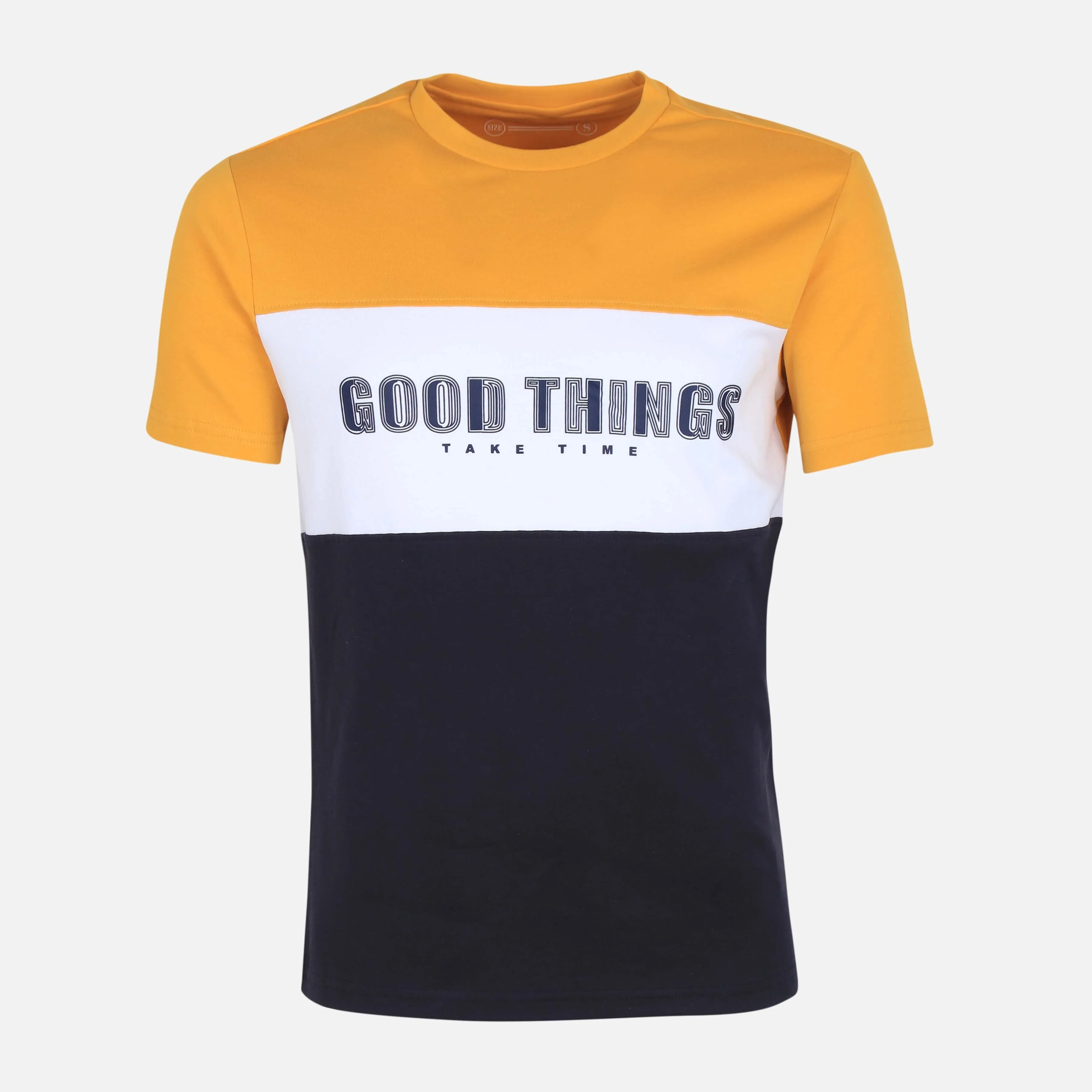 Urban Pulse Layered Paneling MEN ROUND NECK T-SHIRT REGULAR FIT