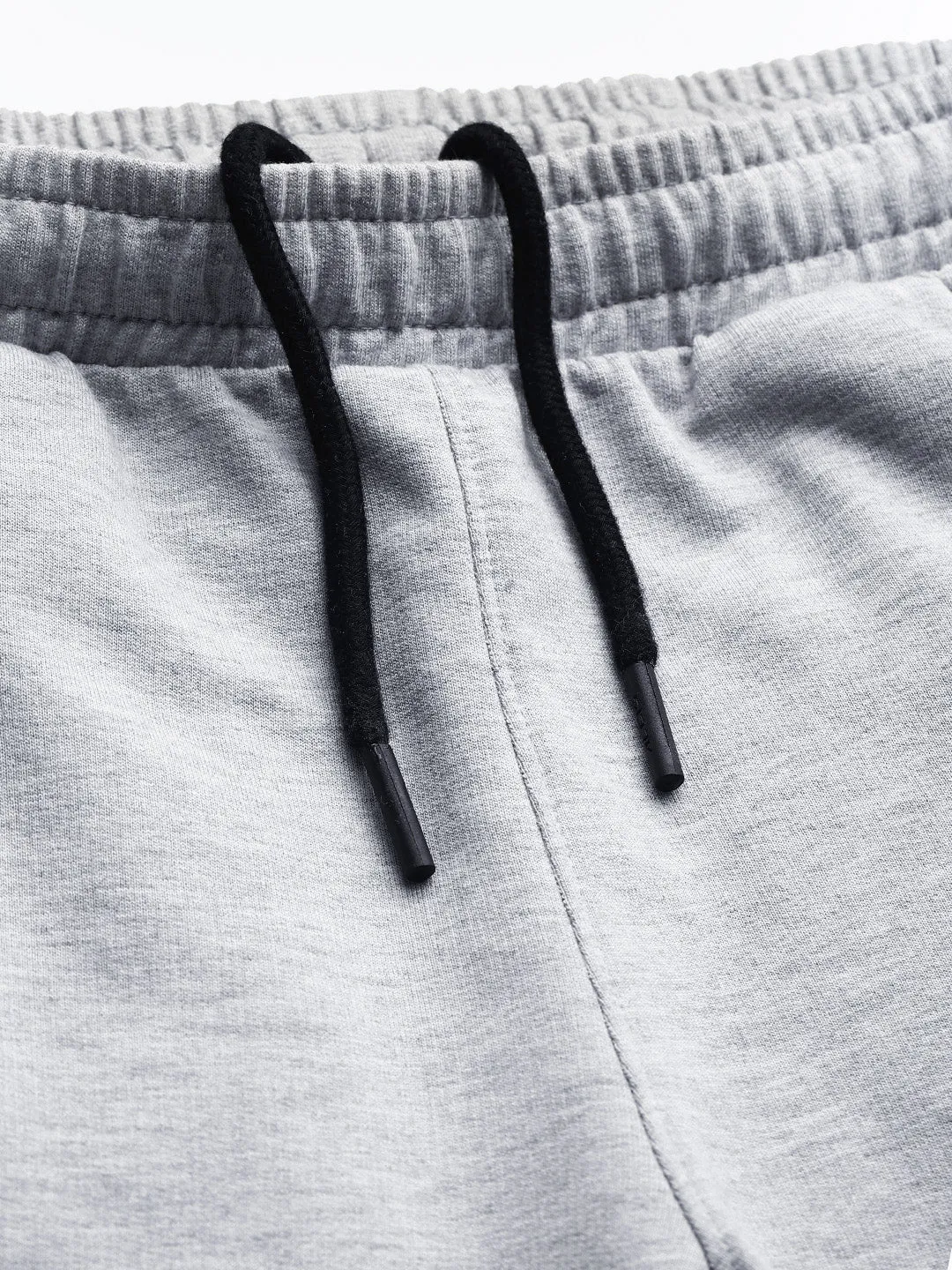 Alcis Men Solid GREY MELANGE Track Pants Back pockets