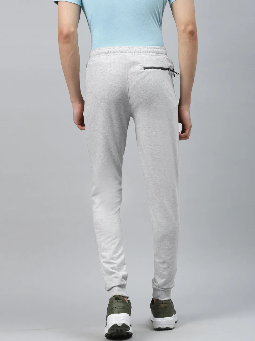 WindResistantMaterial Anti Static Finish Alcis Men Solid GREY MELANGE Track Pants