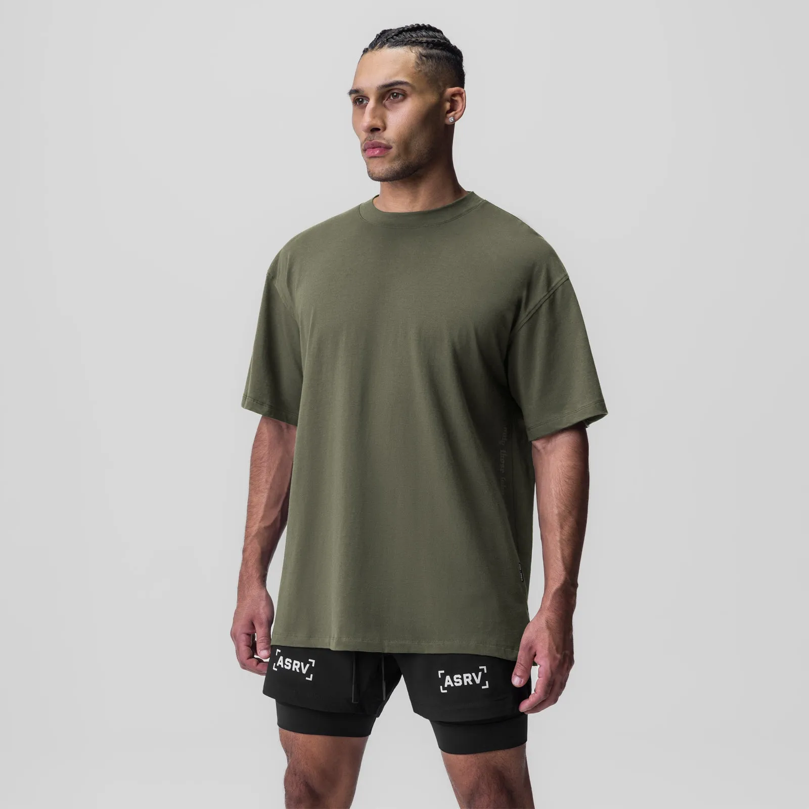 0824. Supima? Oversized Tee - Olive Stylish and Comfortable