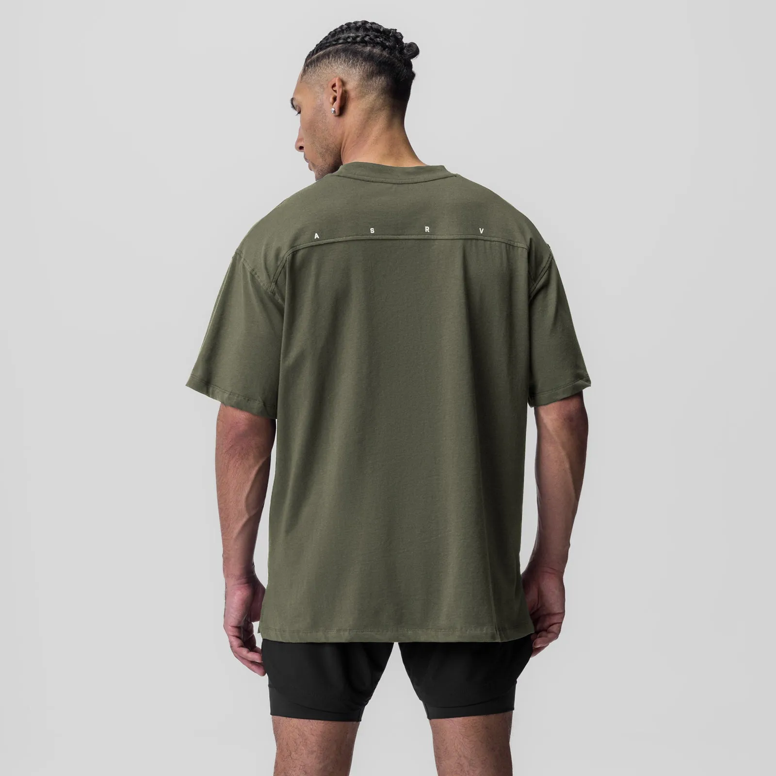 0824. Supima? Oversized Tee - Olive Weekend Comfort Style