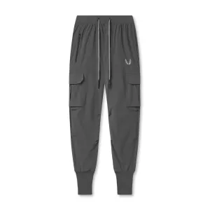 Soft Lining Streetwear vibe 0825. Tetra-Lite? Cargo High Rib Jogger - Space Grey "Reflective"
