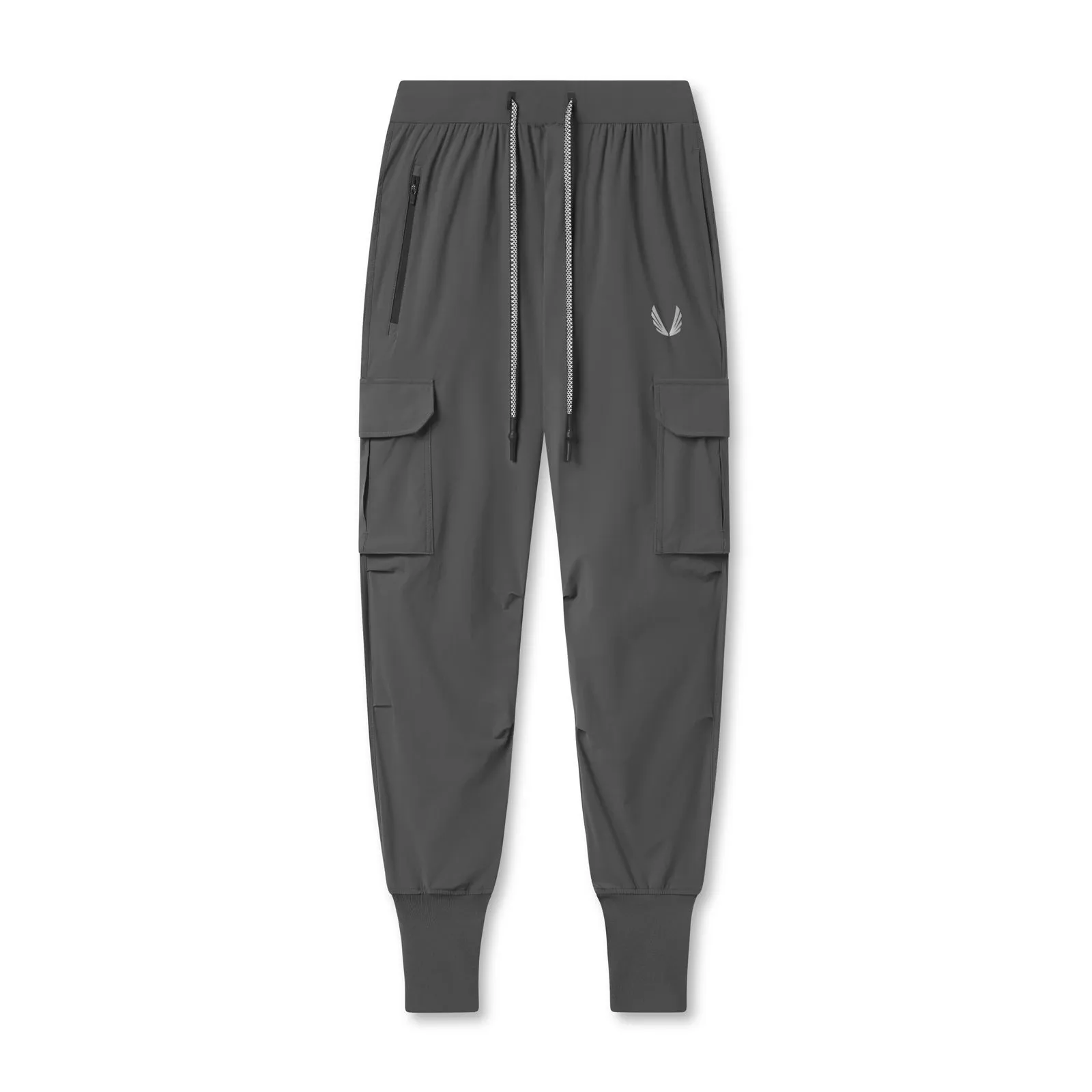 Soft Lining Streetwear vibe 0825. Tetra-Lite? Cargo High Rib Jogger - Space Grey "Reflective"