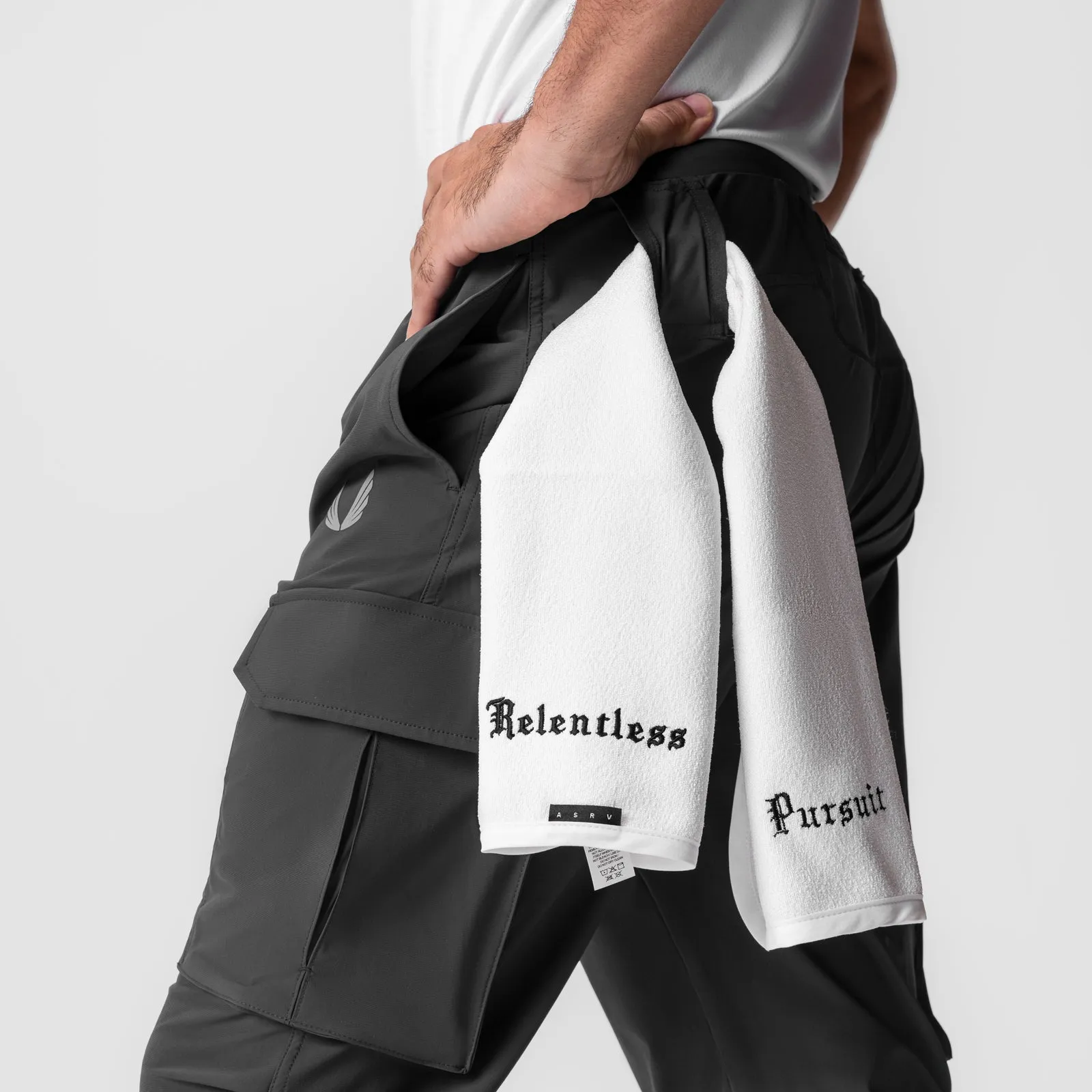 0825. Tetra-Lite? Cargo High Rib Jogger - Space Grey "Reflective" Side Pockets